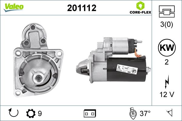 Valeo 201112 - Стартер vvparts.bg