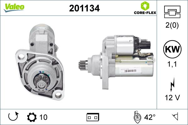 Valeo 201134 - Стартер vvparts.bg