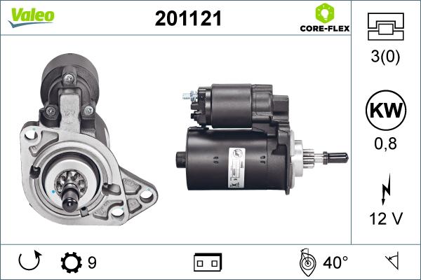 Valeo 201121 - Стартер vvparts.bg