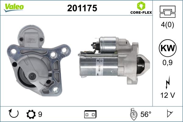 Valeo 201175 - Стартер vvparts.bg