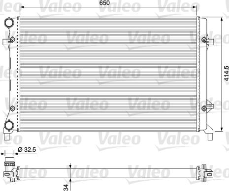 Valeo 234335 - Радиатор, охлаждане на двигателя vvparts.bg