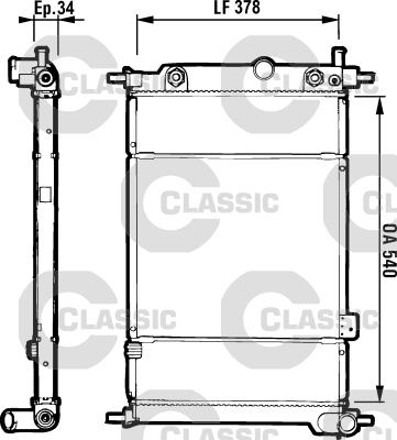 Valeo 230994 - Радиатор, охлаждане на двигателя vvparts.bg