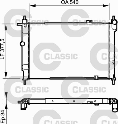 Valeo 230993 - Радиатор, охлаждане на двигателя vvparts.bg