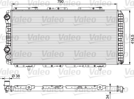 Valeo 230997 - Радиатор, охлаждане на двигателя vvparts.bg