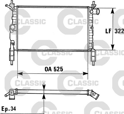 Valeo 230975 - Радиатор, охлаждане на двигателя vvparts.bg