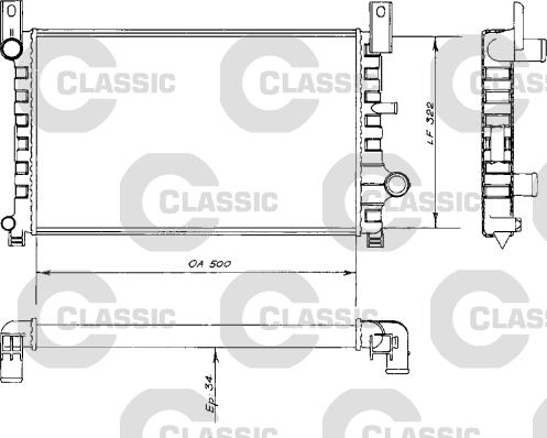 Valeo 230484 - Радиатор, охлаждане на двигателя vvparts.bg