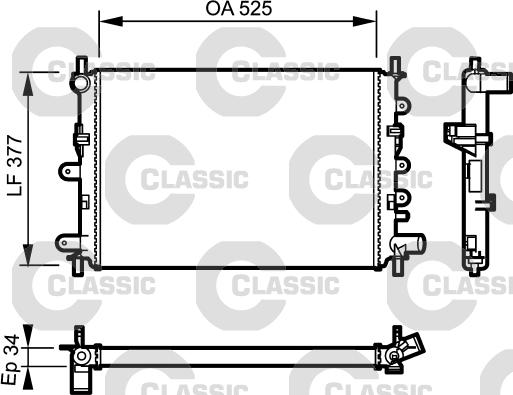 Valeo 230856 - Радиатор, охлаждане на двигателя vvparts.bg