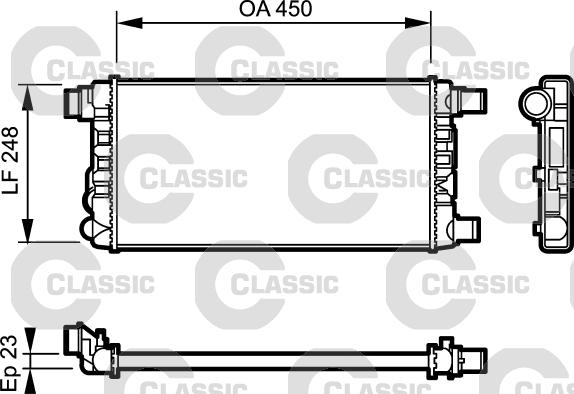 Valeo 230309 - Радиатор, охлаждане на двигателя vvparts.bg