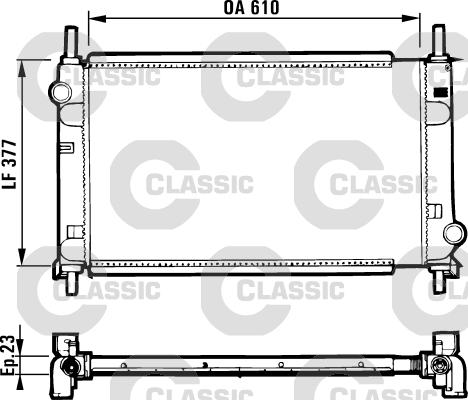 Valeo 231550 - Радиатор, охлаждане на двигателя vvparts.bg