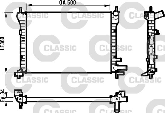 Valeo 231617 - Радиатор, охлаждане на двигателя vvparts.bg