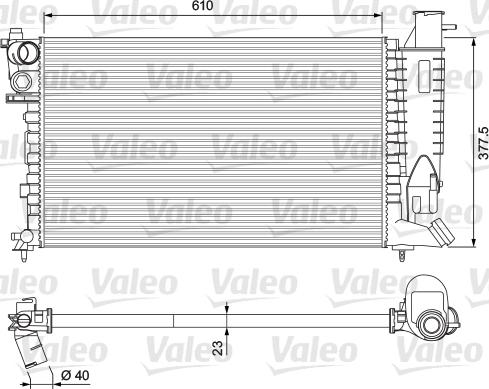 Valeo 231 010 - Радиатор, охлаждане на двигателя vvparts.bg
