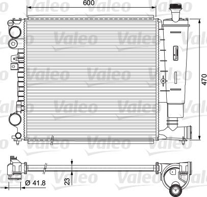 Valeo 231165 - Радиатор, охлаждане на двигателя vvparts.bg