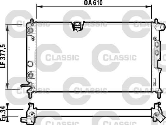 Valeo 231847 - Радиатор, охлаждане на двигателя vvparts.bg