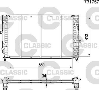 Valeo 231757 - Радиатор, охлаждане на двигателя vvparts.bg