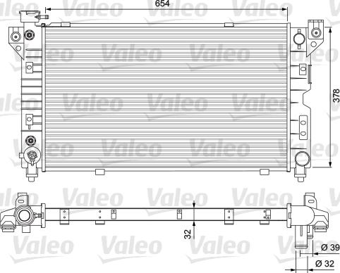 Valeo 231723 - Радиатор, охлаждане на двигателя vvparts.bg