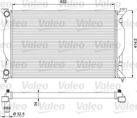Valeo 232963 - Радиатор, охлаждане на двигателя vvparts.bg