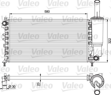 Valeo 232923 - Радиатор, охлаждане на двигателя vvparts.bg