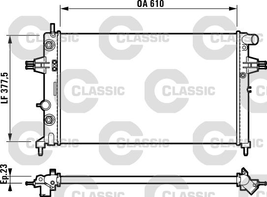 Valeo 232549 - Радиатор, охлаждане на двигателя vvparts.bg