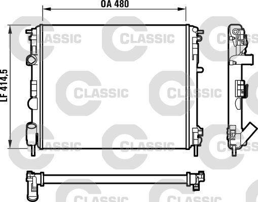 Valeo 232523 - Радиатор, охлаждане на двигателя vvparts.bg