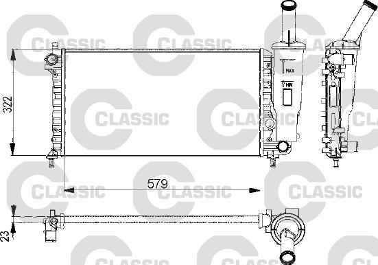 Valeo 232578 - Радиатор, охлаждане на двигателя vvparts.bg