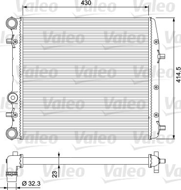 Valeo 232863 - Радиатор, охлаждане на двигателя vvparts.bg