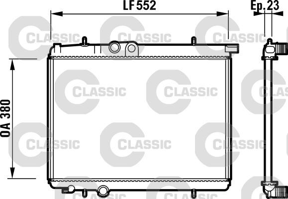 Valeo 232886 - Радиатор, охлаждане на двигателя vvparts.bg