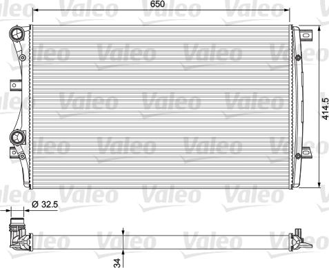 Valeo 232872 - Радиатор, охлаждане на двигателя vvparts.bg