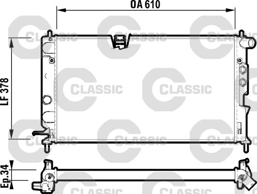 Valeo 232347 - Радиатор, охлаждане на двигателя vvparts.bg