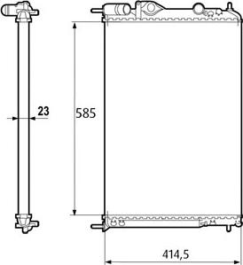 Valeo 232316 - Радиатор, охлаждане на двигателя vvparts.bg