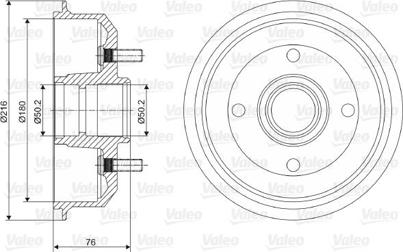 Valeo 237066 - Спирачен барабан vvparts.bg