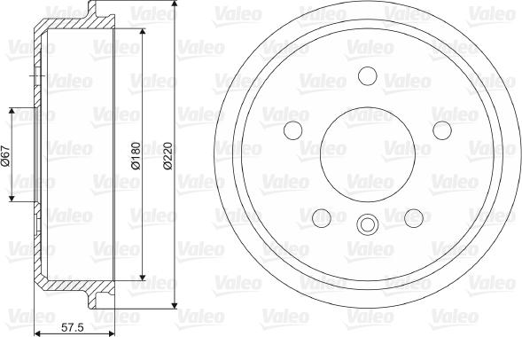 Valeo 237068 - Спирачен барабан vvparts.bg