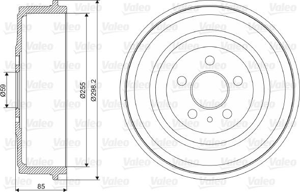 Valeo 237005 - Спирачен барабан vvparts.bg