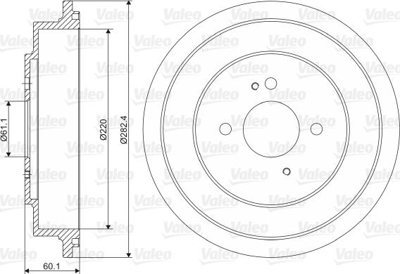 Valeo 237017 - Спирачен барабан vvparts.bg