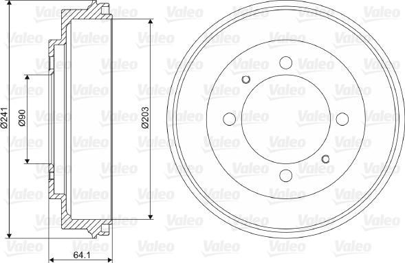 Valeo 237081 - Спирачен барабан vvparts.bg