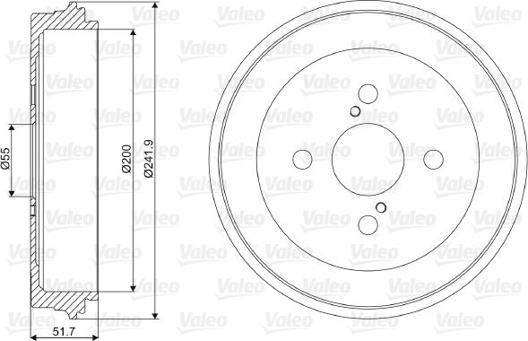 Valeo 237031 - Спирачен барабан vvparts.bg