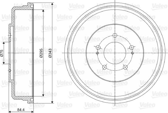 Valeo 237078 - Спирачен барабан vvparts.bg