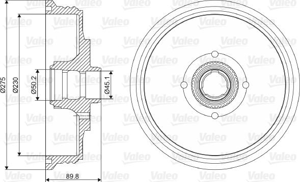 Valeo 237112 - Спирачен барабан vvparts.bg