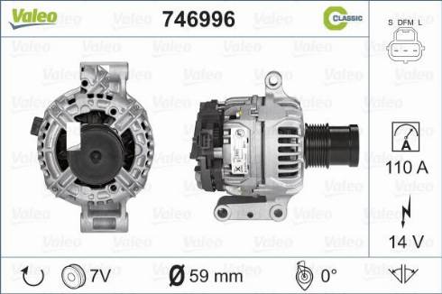 Valeo 746996 - Генератор vvparts.bg