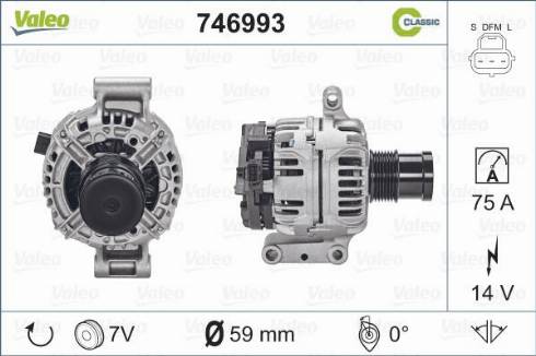 Valeo 746993 - Генератор vvparts.bg