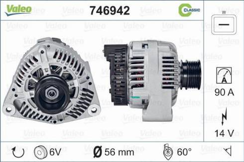 Valeo 746942 - Генератор vvparts.bg