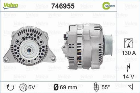 Valeo 746955 - Генератор vvparts.bg