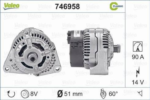 Valeo 746958 - Генератор vvparts.bg