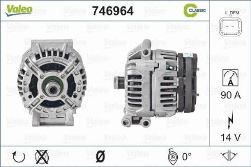 Valeo 746964 - Генератор vvparts.bg