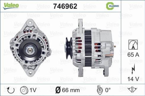 Valeo 746962 - Генератор vvparts.bg