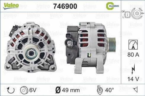 Valeo 746900 - Генератор vvparts.bg