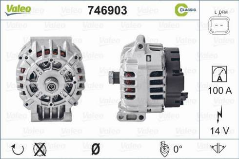 Valeo 746903 - Генератор vvparts.bg