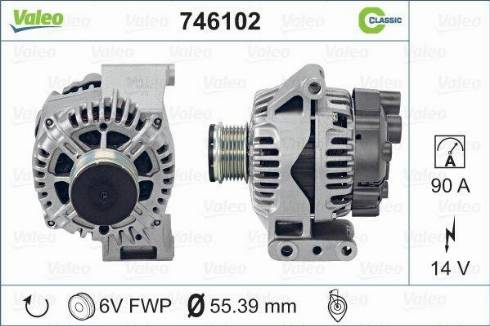 Valeo 746902 - Генератор vvparts.bg