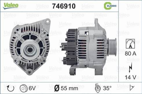 Valeo 746910 - Генератор vvparts.bg