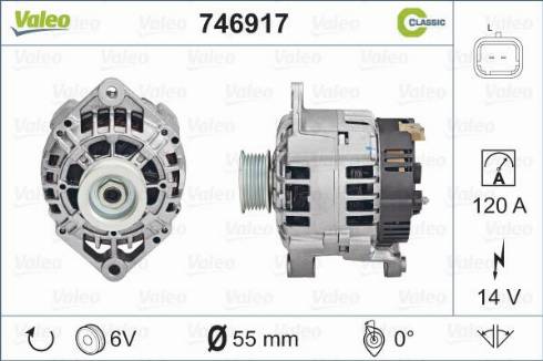 Valeo 746917 - Генератор vvparts.bg