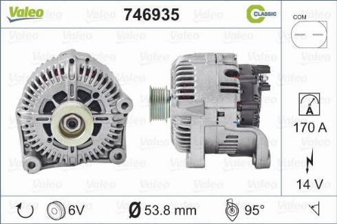 Valeo 746935 - Генератор vvparts.bg